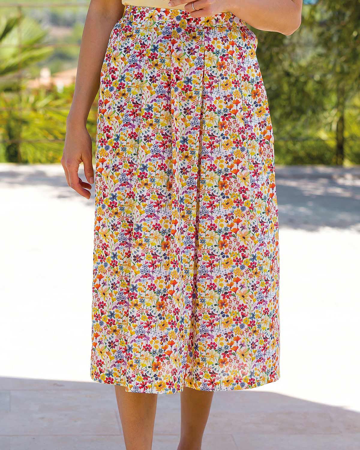 liberty print maxi skirt